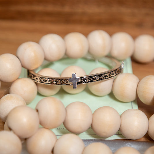 Faith & Flourish Cross Bangle