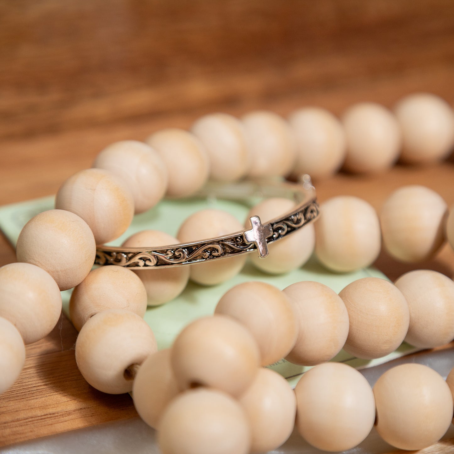 Faith & Flourish Cross Bangle