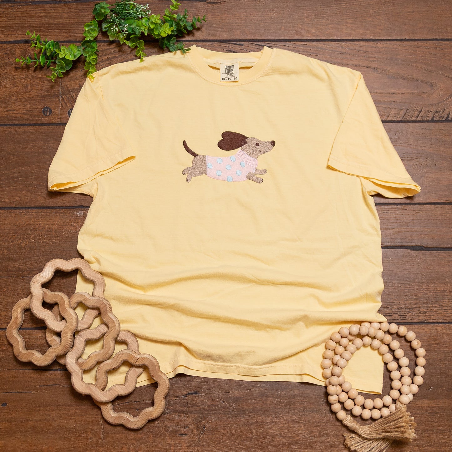 Butter Pup Embroidered Tee | Comfort Colors Dog Lover T-Shirt