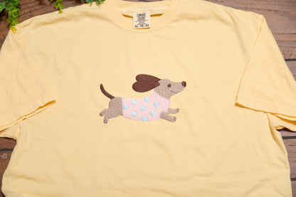 Butter Pup Embroidered Tee | Comfort Colors Dog Lover T-Shirt