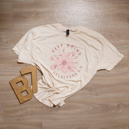 Keep Going Galatians 6:9 Christian Graphic Tee – Faith & Encouragement T-Shirt