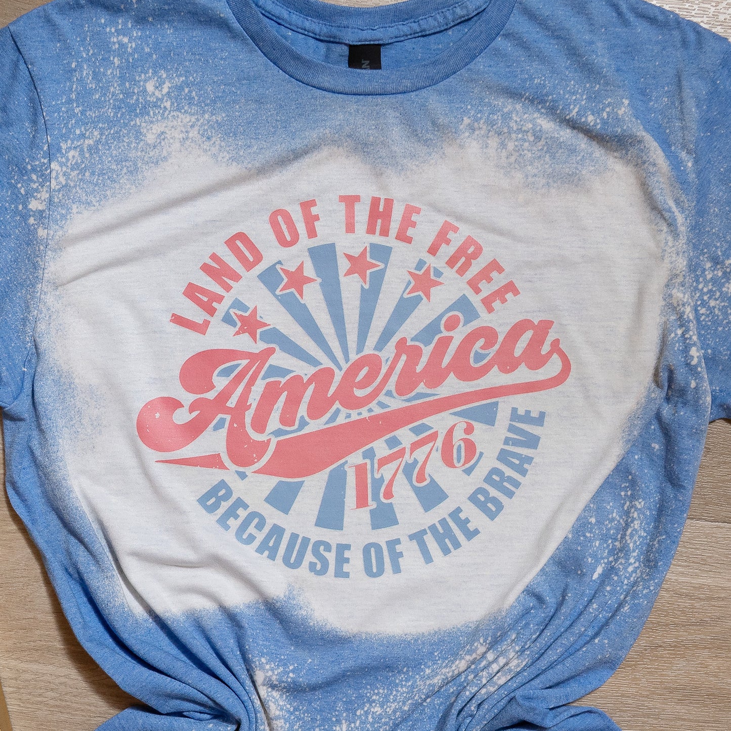 Land of the Free Because of the Brave Patriotic Graphic Tee