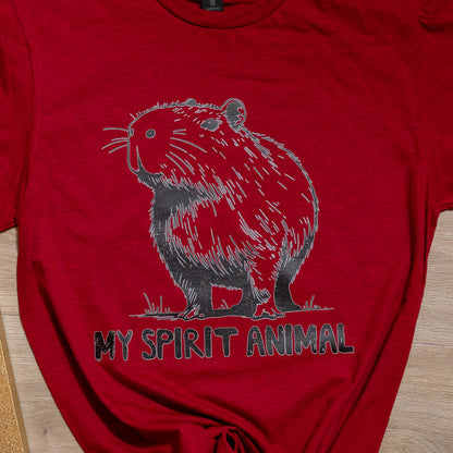 My Spirit Animal Capybara Graphic Tee – Funny Animal Shirt