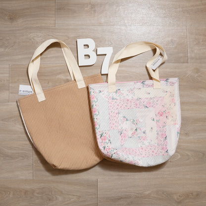Floral Front & Camel Back Quilted Tote Bag – B7 Boutique Everyday Carryall