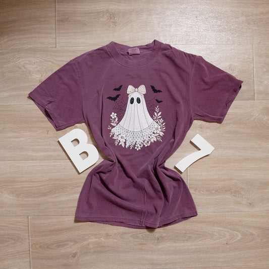 Lacey the Ghost Embroidered Comfort Colors T-Shirt