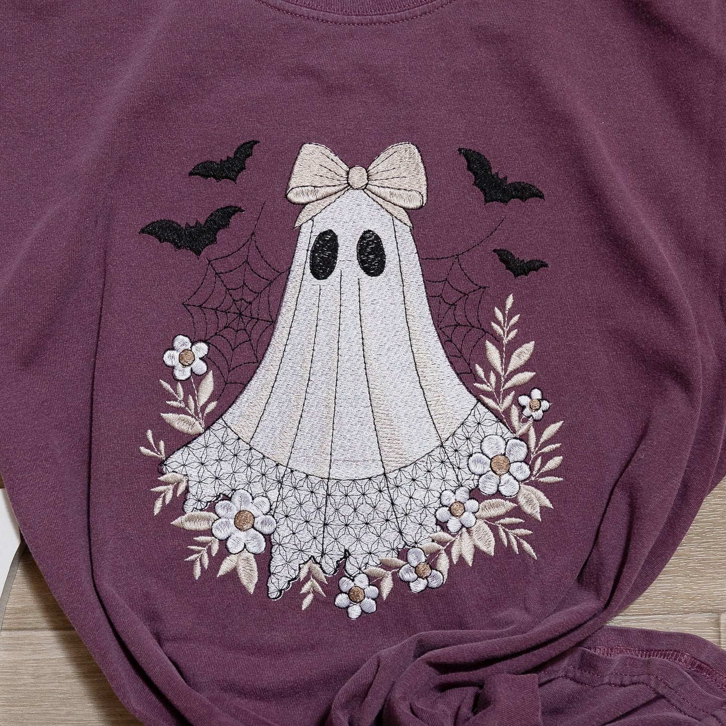 Lacey the Ghost Embroidered Comfort Colors T-Shirt