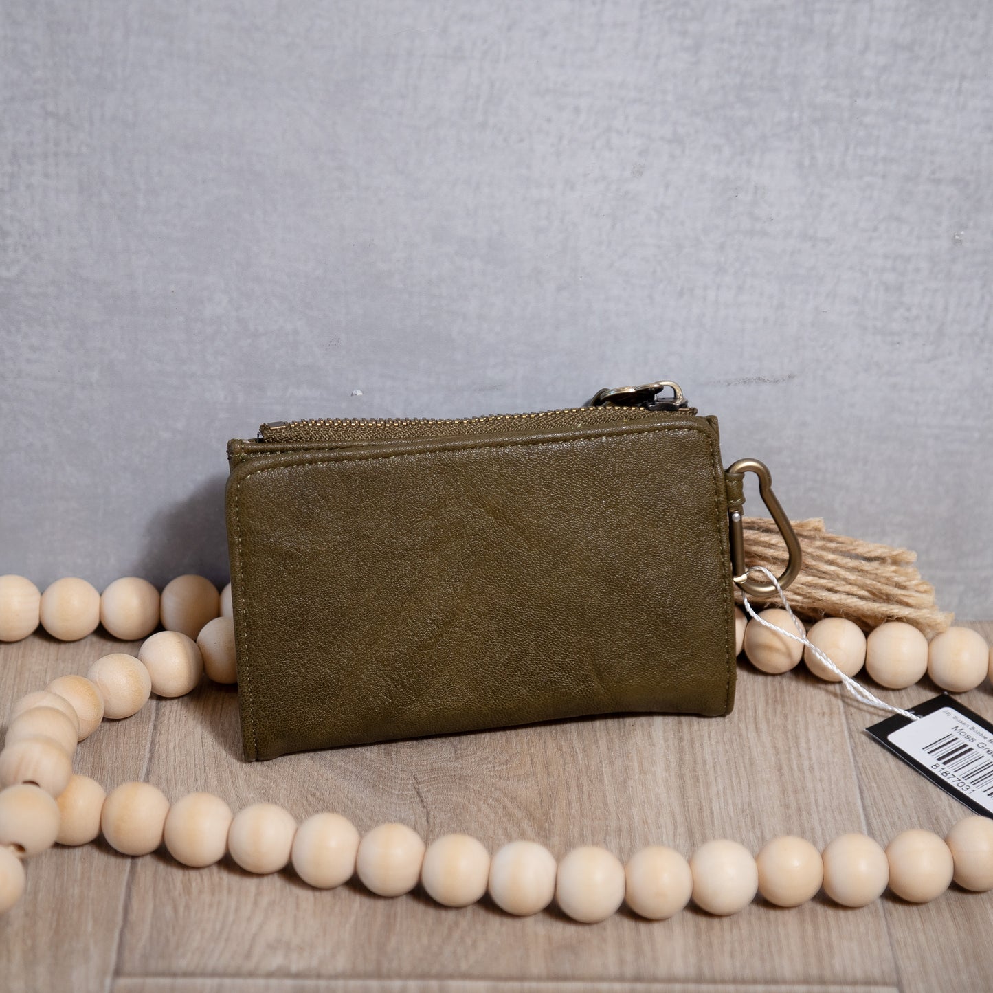 Joy Susan Bobbie Black Bifold Wallet – Carabiner Clip & Vegan Leather