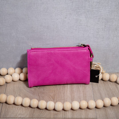 Joy Susan Bobbie Black Bifold Wallet – Carabiner Clip & Vegan Leather