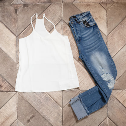 Adjustable Strap V‑Neck Cami — B7 Boutique Breezy Essentials