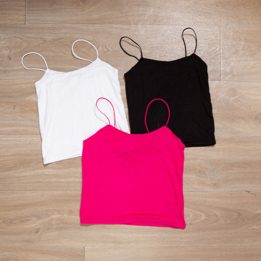Double-Layered Spaghetti-Strap Cami – B7 Boutique Effortless Essential