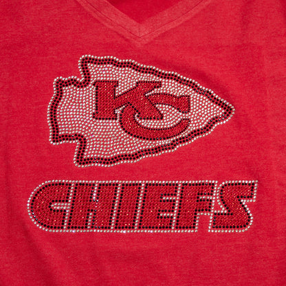 Kansas City Chiefs Rhinestone Black Crewneck Sweatshirt – Sparkling Game Day Spirit