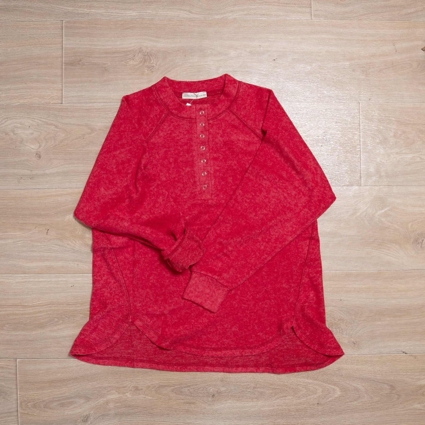 Brushed Melange Hacci Oversized Henley Sweater – B7 Boutique Cozy Layers