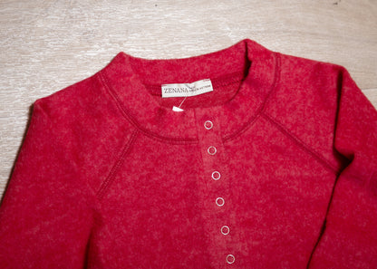 Brushed Melange Hacci Oversized Henley Sweater – B7 Boutique Cozy Layers