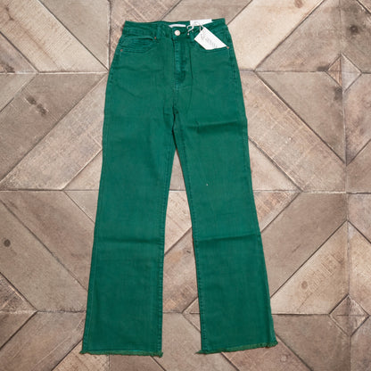 Acid Washed High Waist Bootcut Pants – Zenana Frayed Hem
