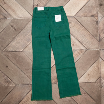 Acid Washed High Waist Bootcut Pants – Zenana Frayed Hem