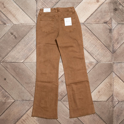 Acid Washed High Waist Bootcut Pants – Zenana Frayed Hem