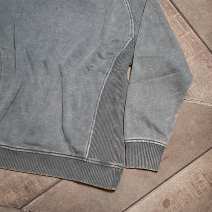 Acid Wash Fleece Sweatshirt with Side Rib – Vintage Vibe Cozy Pullover