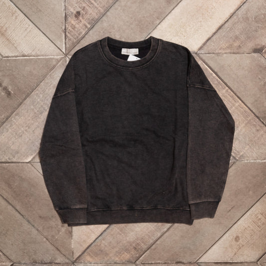 Faded Terry Washed Round Neck Pullover Sweatshirt – Vintage Soft Cozy Layer