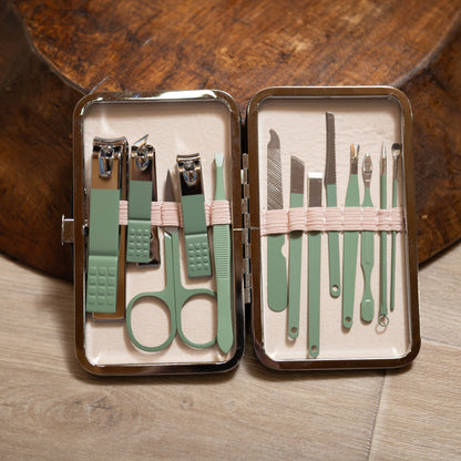 Professional Nail Care Kit – Clippers, Tweezers, Cuticle Tools & Nail Files | Manicure & Pedicure Grooming Set