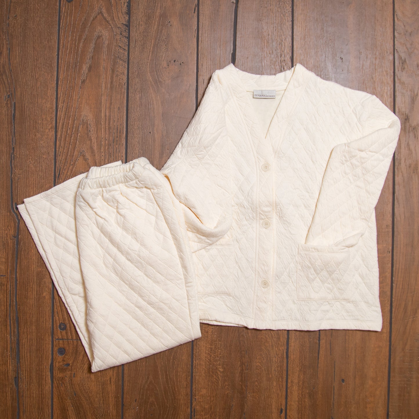 Zenana Quilted Jacket & Pants Set – Cozy, Trendy Lounge Outfit