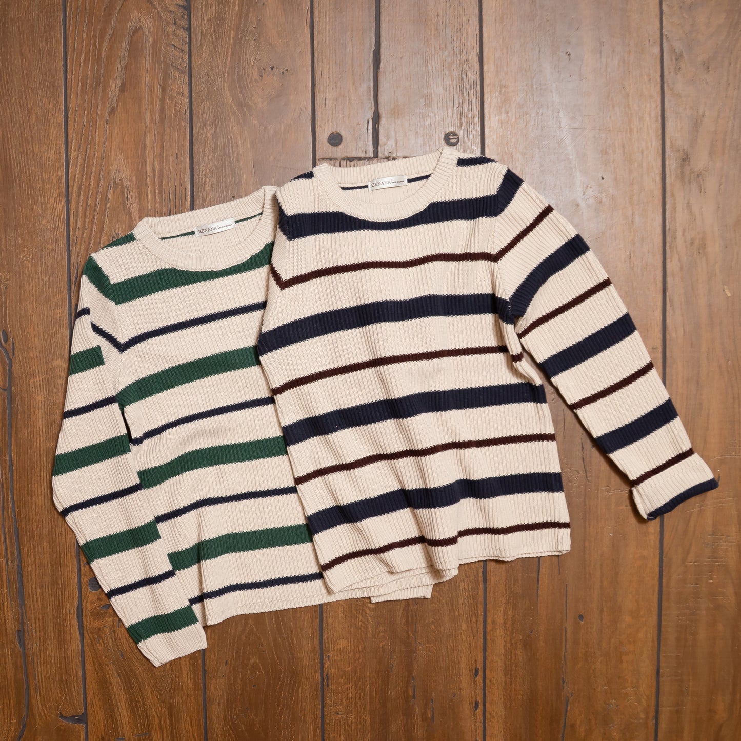 Striped Round Neck Sweater by Zenana – Cozy Casual Women’s Pullover