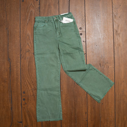 Acid Washed High Waist Bootcut Pants – Zenana Frayed Hem