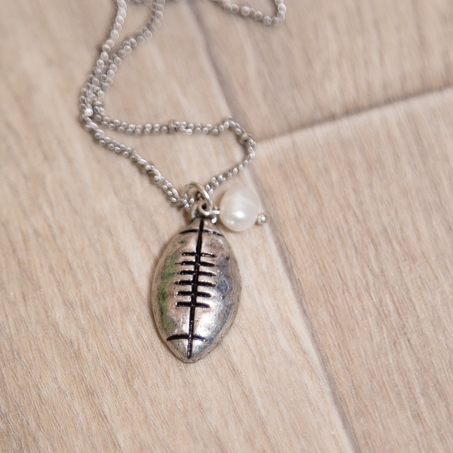 Friday Night Lights Football Necklace & Earring Set