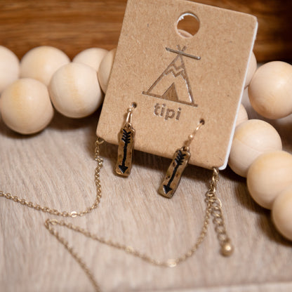 Wander Free Turquoise Arrow Necklace & Earring Set