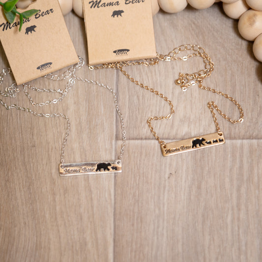 Mama Bear Bar Necklace