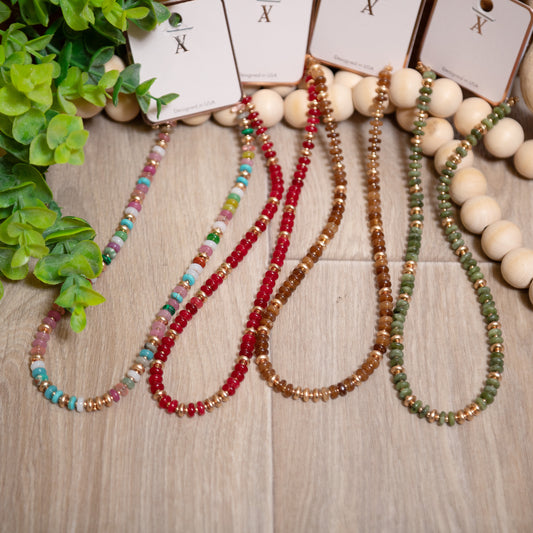 Boho Bliss Beaded Necklace Collection | Colorful Layering Jewelry