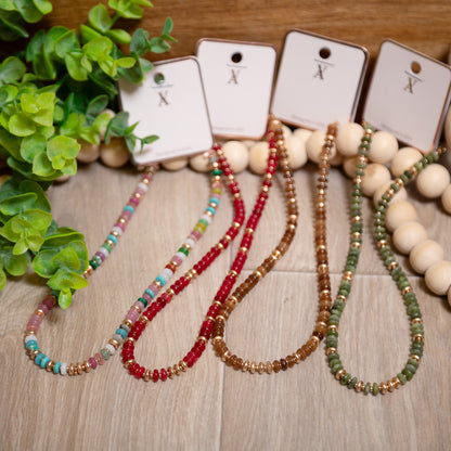 Boho Bliss Beaded Necklace Collection | Colorful Layering Jewelry