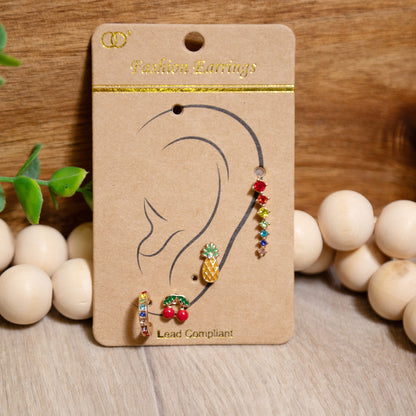 Fruit Punch Rainbow Earring Set