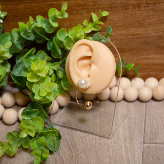 Polished & Poised Pearl Hoop Earrings | Classic Gold Pearl Jewelry