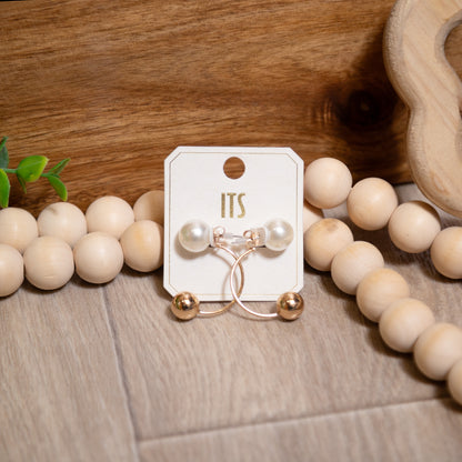 Polished & Poised Pearl Hoop Earrings | Classic Gold Pearl Jewelry