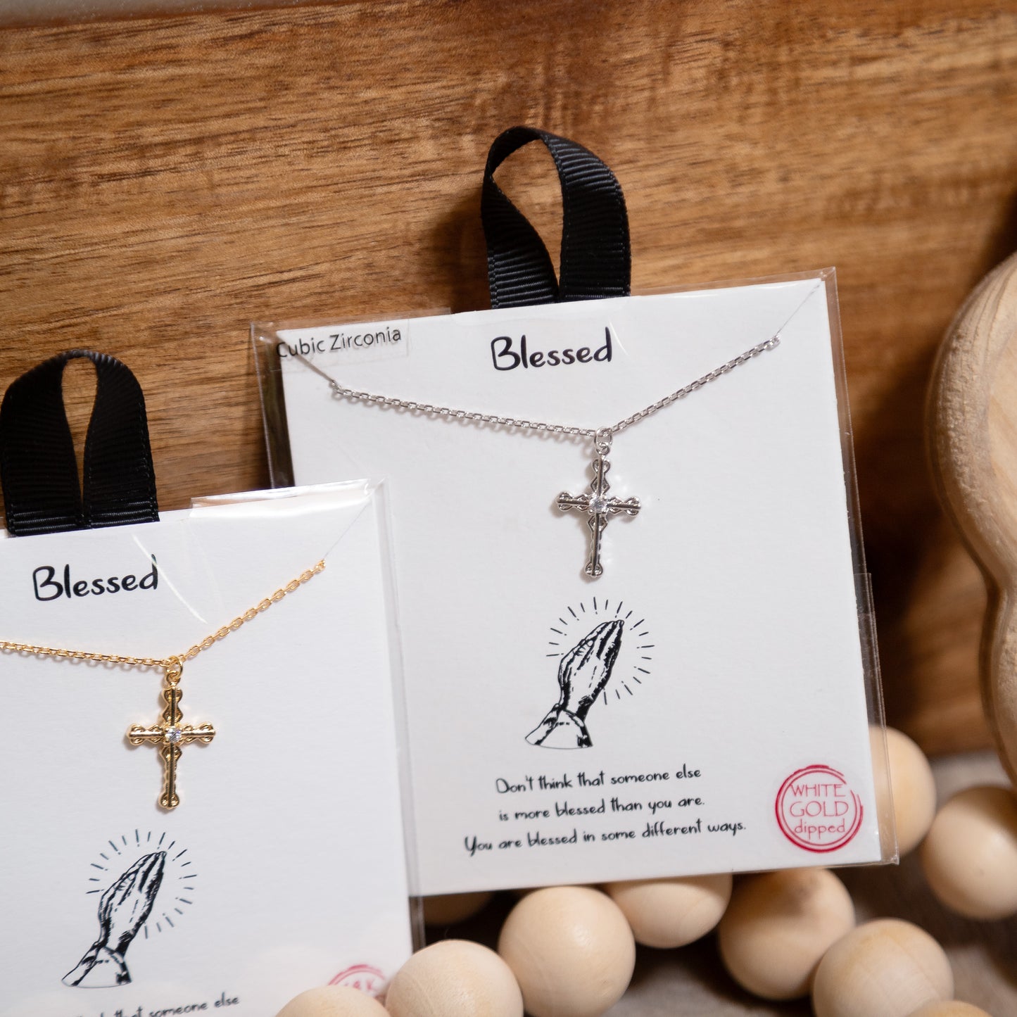 Blessed Sparkle Cross Necklace | Gold & Silver Faith Jewelry