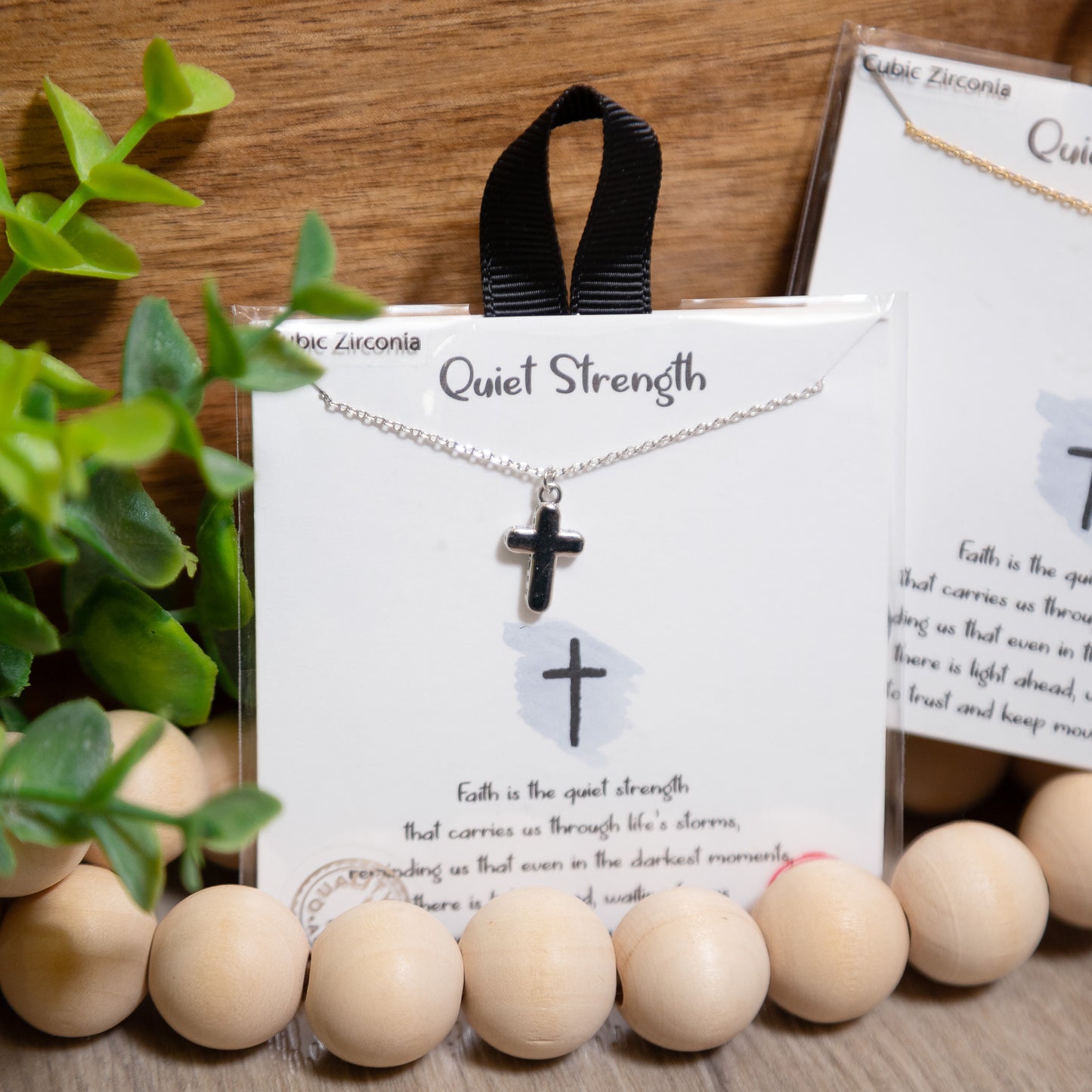 Quiet Strength Cross Necklace | Gold & Silver Faith Jewelry