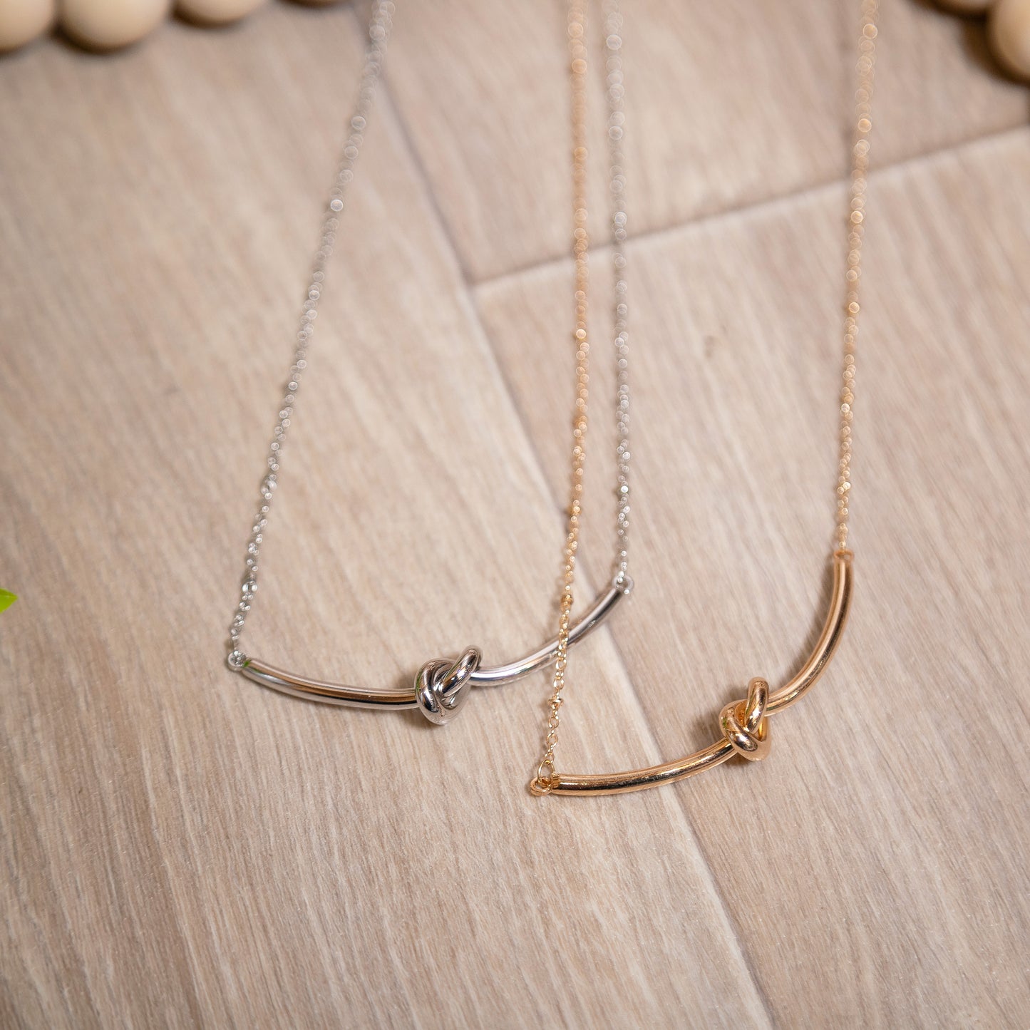 Tied to You Knot Bar Necklace | Gold & Silver Minimalist Jewelry