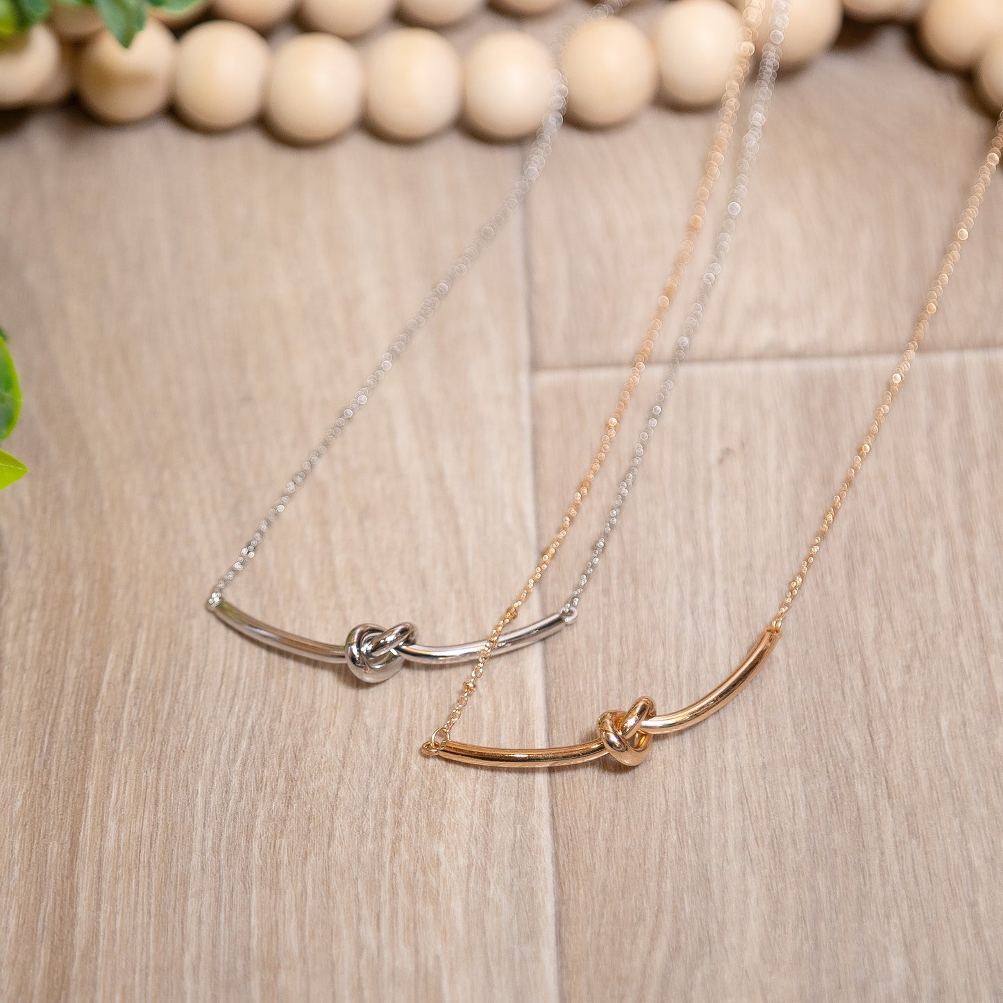 Tied to You Knot Bar Necklace | Gold & Silver Minimalist Jewelry