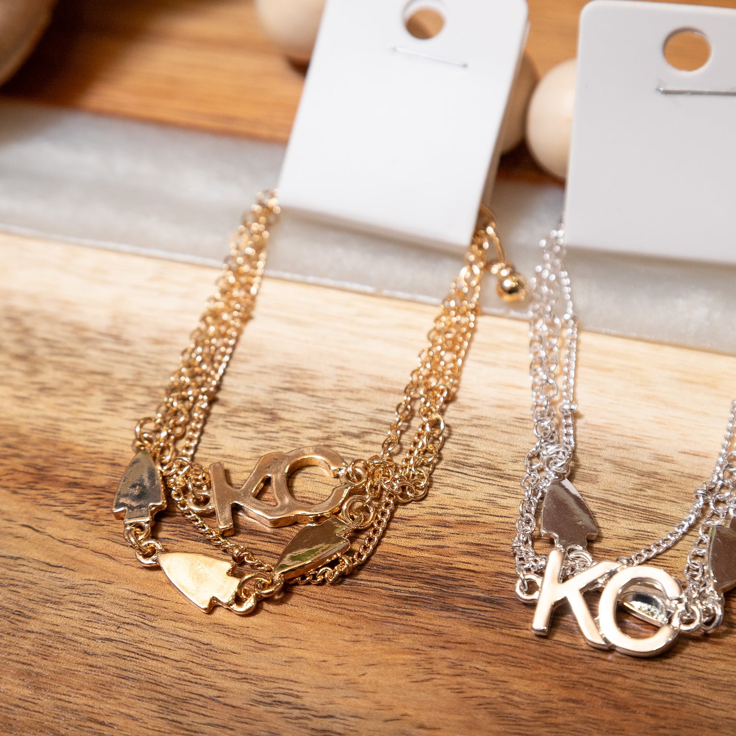 KC Layered Arrowhead Bracelet (Gold or Silver)