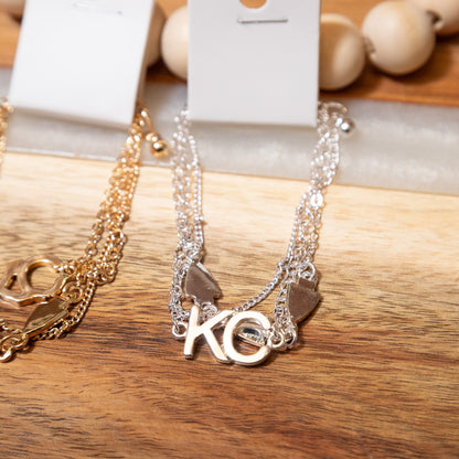 KC Layered Arrowhead Bracelet (Gold or Silver)