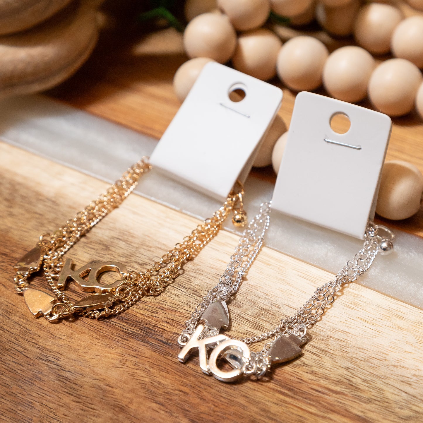 KC Layered Arrowhead Bracelet (Gold or Silver)