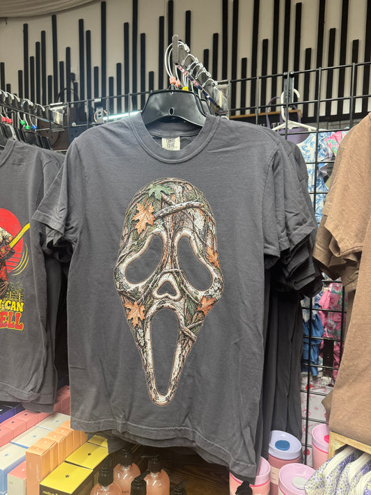 Camo Ghost Halloween Tee | Halloween Horror Graphic Shirt