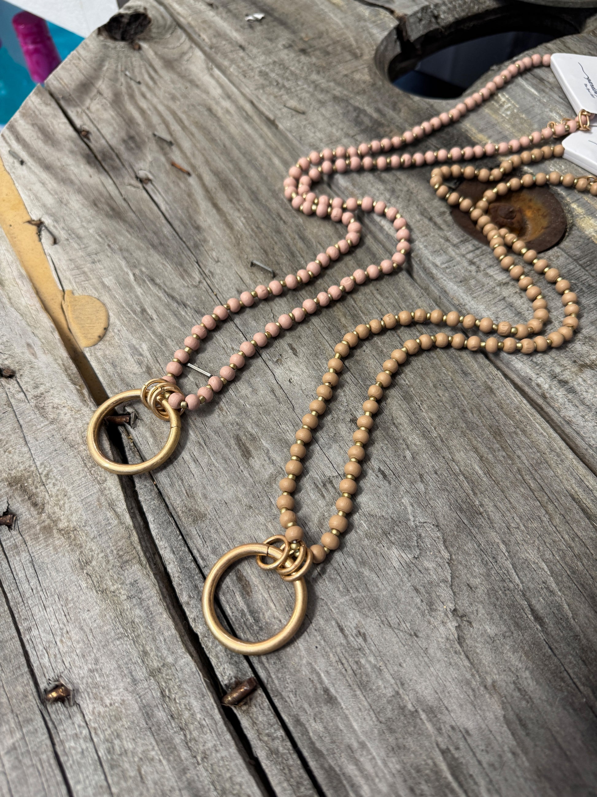 “Basic Beady Necklace with round bead charms on chain”

“Bold statement bead chain necklace from B7 Boutique”

“Chunky bead charm necklace for fashion layering”