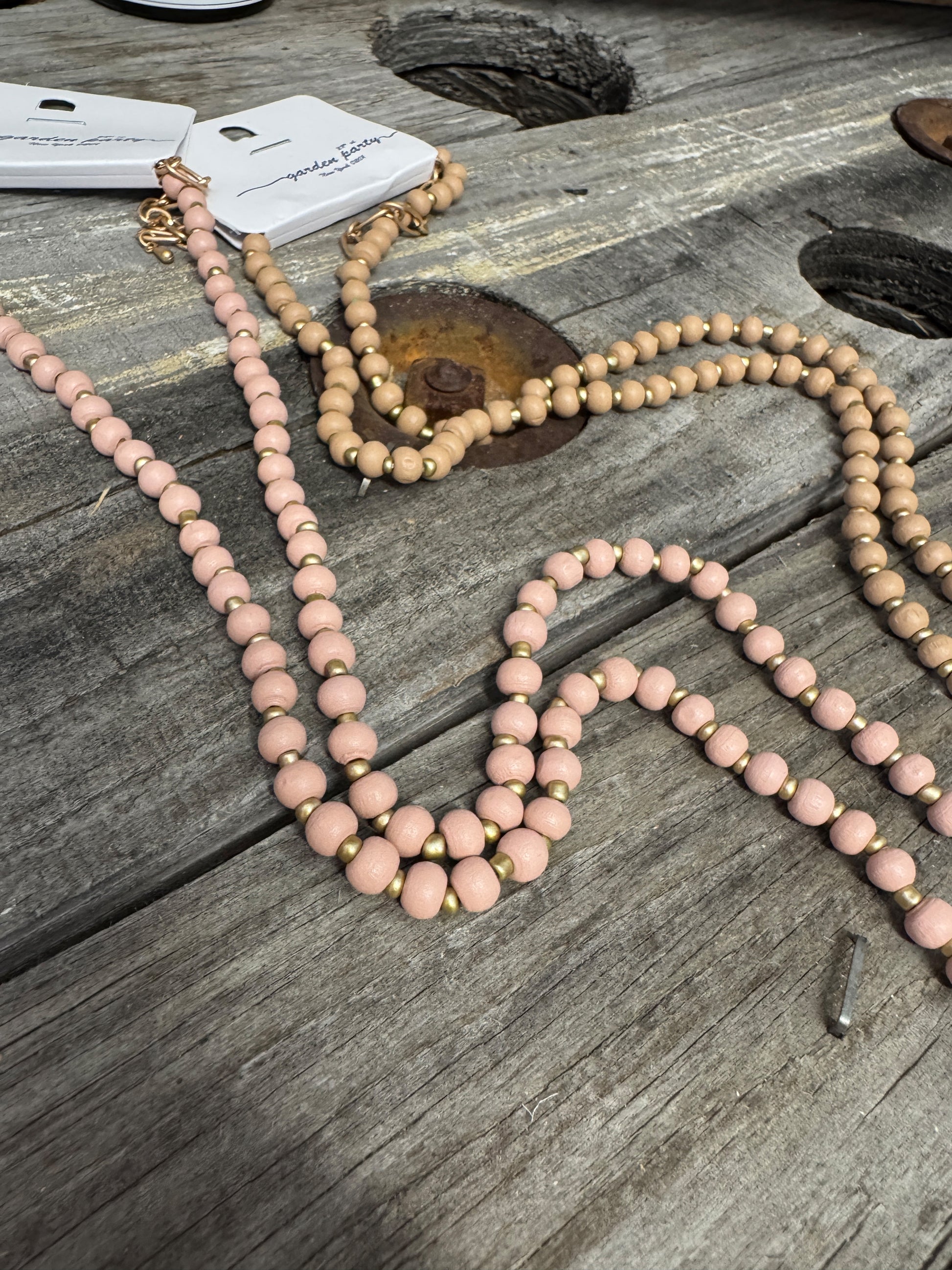 “Basic Beady Necklace with round bead charms on chain”

“Bold statement bead chain necklace from B7 Boutique”

“Chunky bead charm necklace for fashion layering”