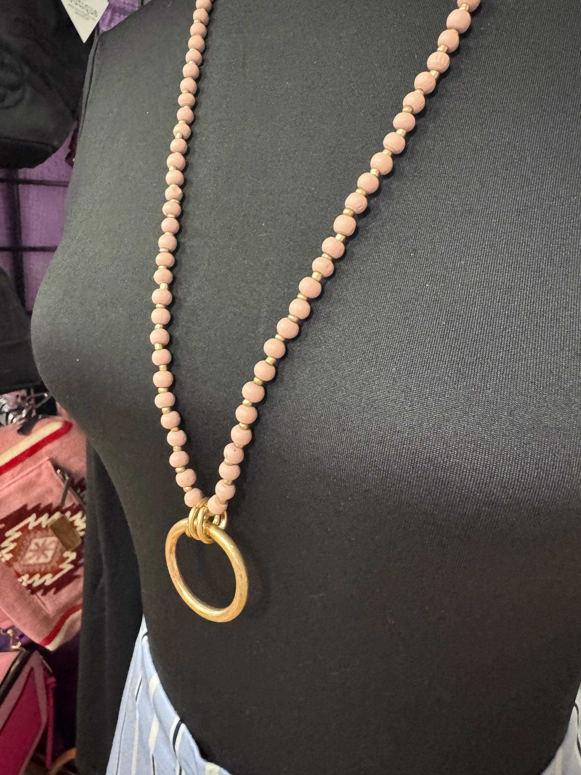 “Basic Beady Necklace with round bead charms on chain”

“Bold statement bead chain necklace from B7 Boutique”

“Chunky bead charm necklace for fashion layering”