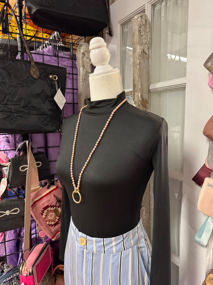 “Basic Beady Necklace with round bead charms on chain”

“Bold statement bead chain necklace from B7 Boutique”

“Chunky bead charm necklace for fashion layering”