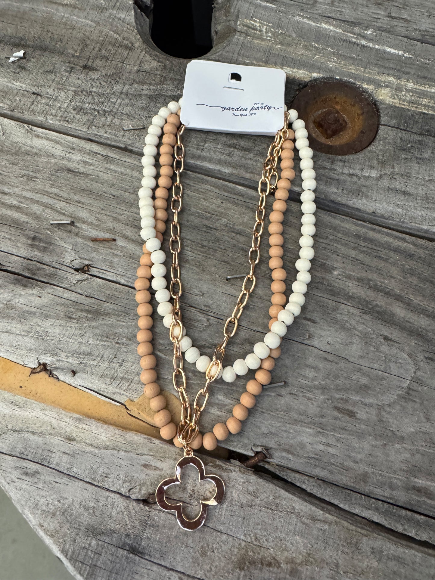 Chonky Quatrefoil Layered Necklace