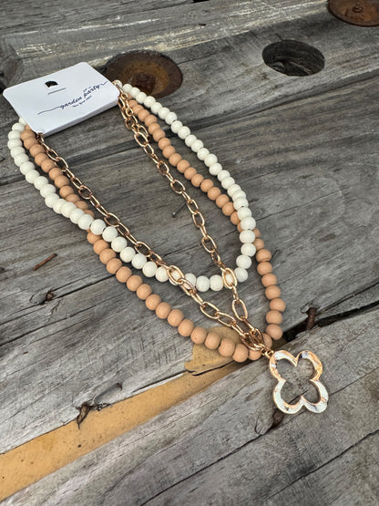 Chonky Quatrefoil Layered Necklace
