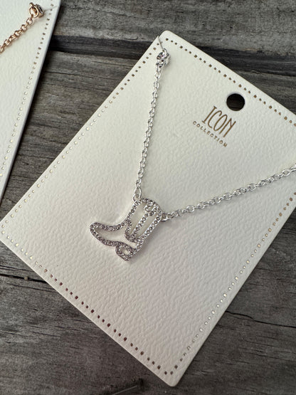 Boots & Bling Necklace or Earrings- Gold or Silver
