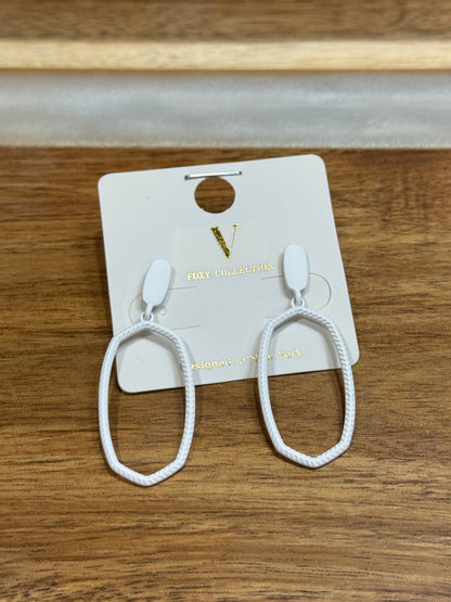 Color Pop Oval Drop Earrings – Lightweight Statement Earrings in Bright & Neutral Tones